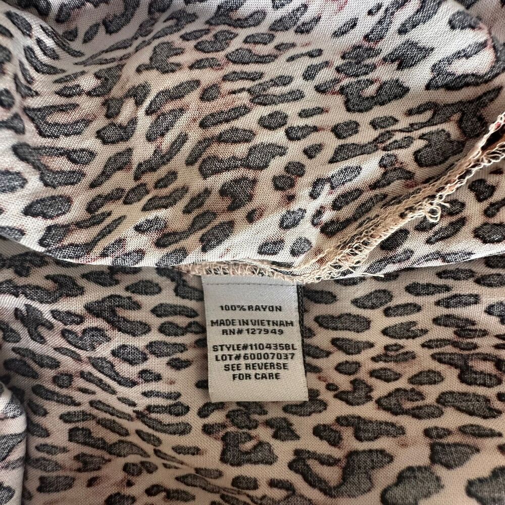 Emma & Michele Women’s Leopard Print Maxi Button Front Belted Dress Size M - Picture 13 of 13